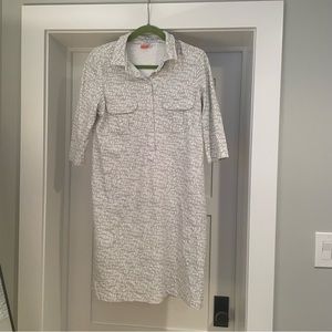 persifor grey and white dress